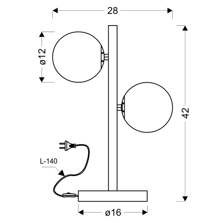 Galda lampa KAMA 2xG9/28W/230V