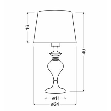 Galda lampa PRIMA GOLD 1xE27/60W/230V melna/zelta