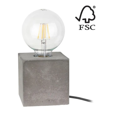 Galda lampa STRONG 1xE27/25W/230V betons - FSC sertifikāts