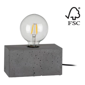 Galda lampa STRONG DOUBLE 1xE27/25W/230V betona - FSC sertifikāts