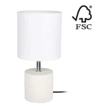 Galda lampa STRONG ROUND 1xE27/25W/230V betons - FSC sertifikāts