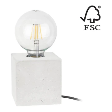 Galda lampa STRONG SQUARE 1xE27/25W/230V betons - FSC sertifikāts