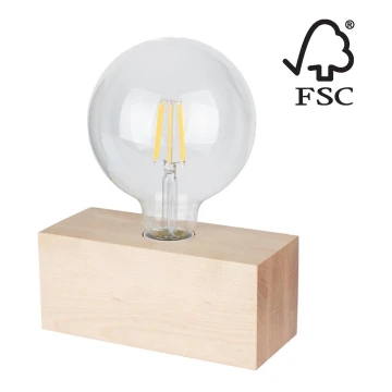 Galda lampa THEO 1xE27/25W/230V bērzs - FSC sertifikāts