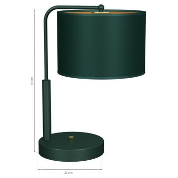 Galda lampa VERDE 1xE27/60W/230V zaļa