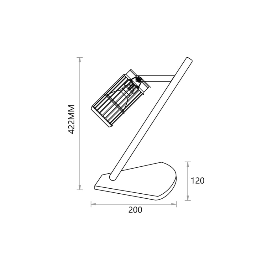 Galda lampa VERTICAL 1xGU10/8W/230V melna