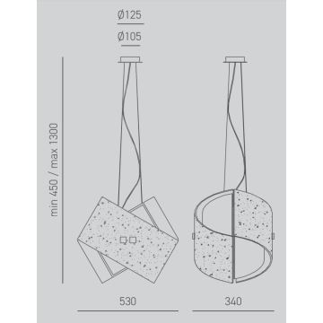 Gea Luce CAMILLA S G arg - Lustra ar auklu CAMILLA 2xE27/70W/230V sudraba