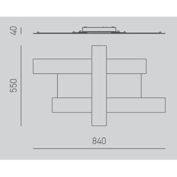 Gea Luce DOHA P M N - LED Griestu lampa DOHA LED/40W/230V 84 cm melna