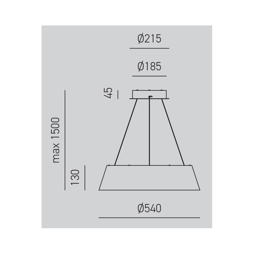 Gea Luce JULIETTE S B - LED Aptumšojama lustra ar auklu JULIETTE LED/50W/230V balta