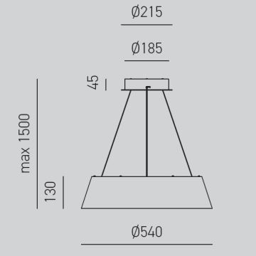 Gea Luce JULIETTE S N - LED Aptumšojama lustra ar auklu JULIETTE LED/50W/230V melna/zelta