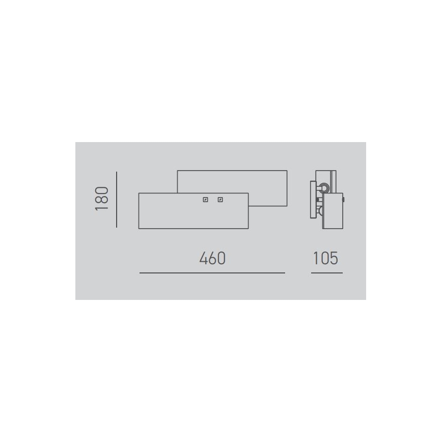 Gea Luce LARA A P arg - Sienas lampa LARA 2xE14/42W/230V sudraba