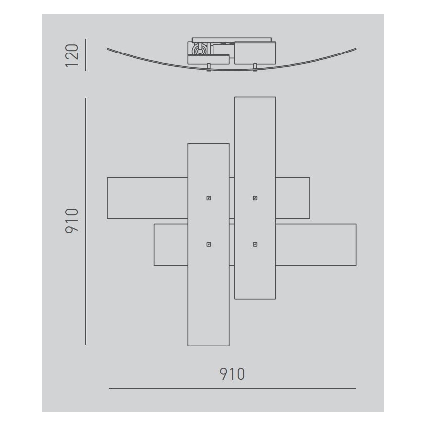 Gea Luce LARA P G arg - Griestu lampa LARA 4xE27/52W/230V 91 cm sudraba