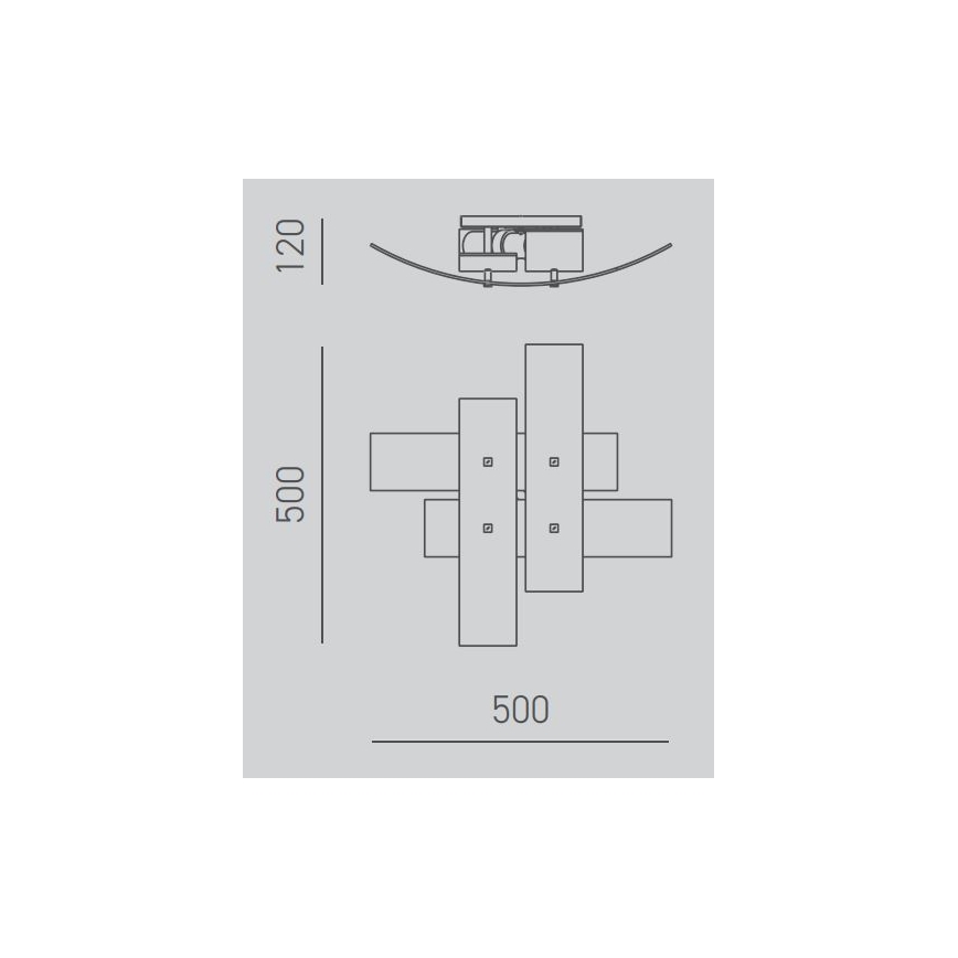 Gea Luce LARA P P arg - Griestu lampa LARA 2xE27/52W/230V 50 cm sudraba