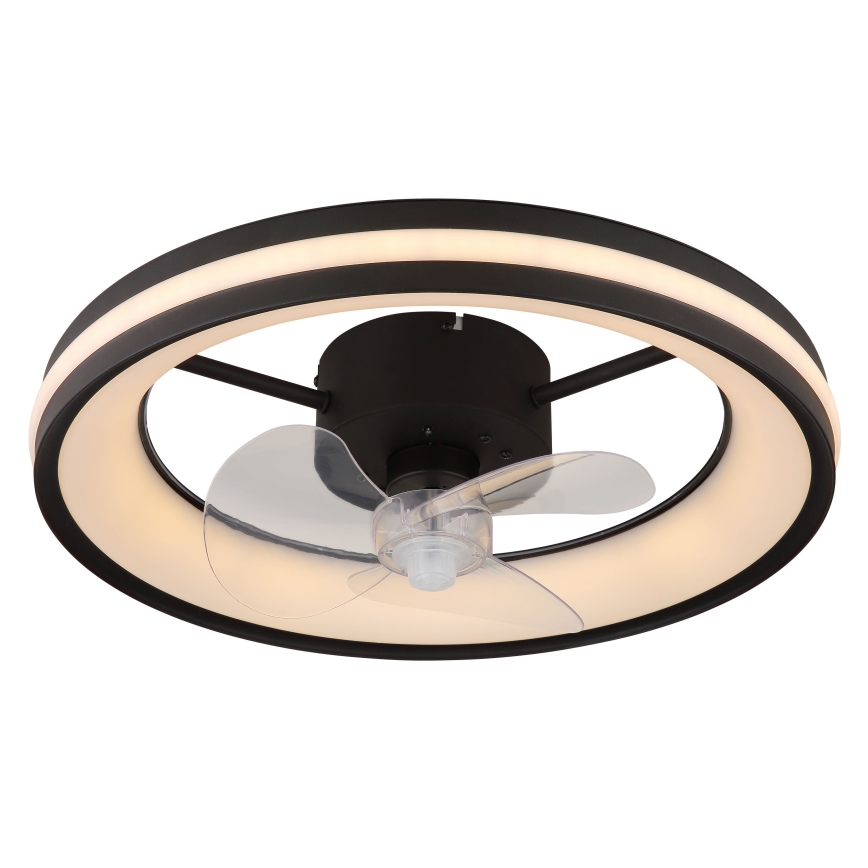 Globo - LED Aptumšojama griestu lampa ar ventilatoru LED/30W/230V 2700-6500K melna + tālvadības pults
