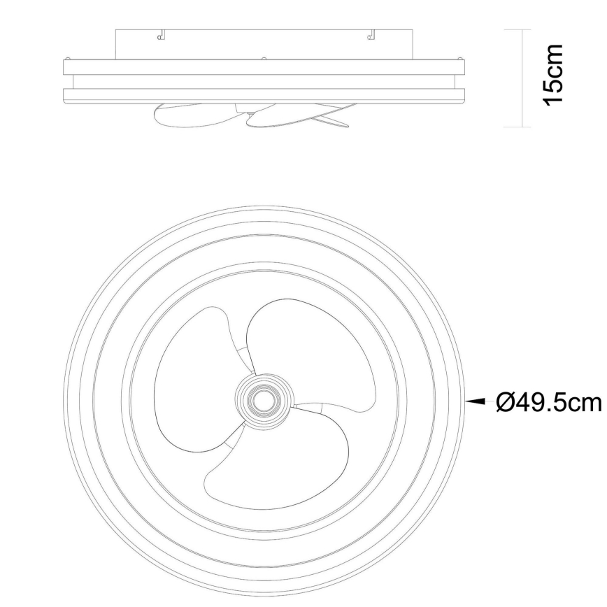 Globo - LED Aptumšojama griestu lampa ar ventilatoru LED/30W/230V 2700-6500K melna + tālvadības pults