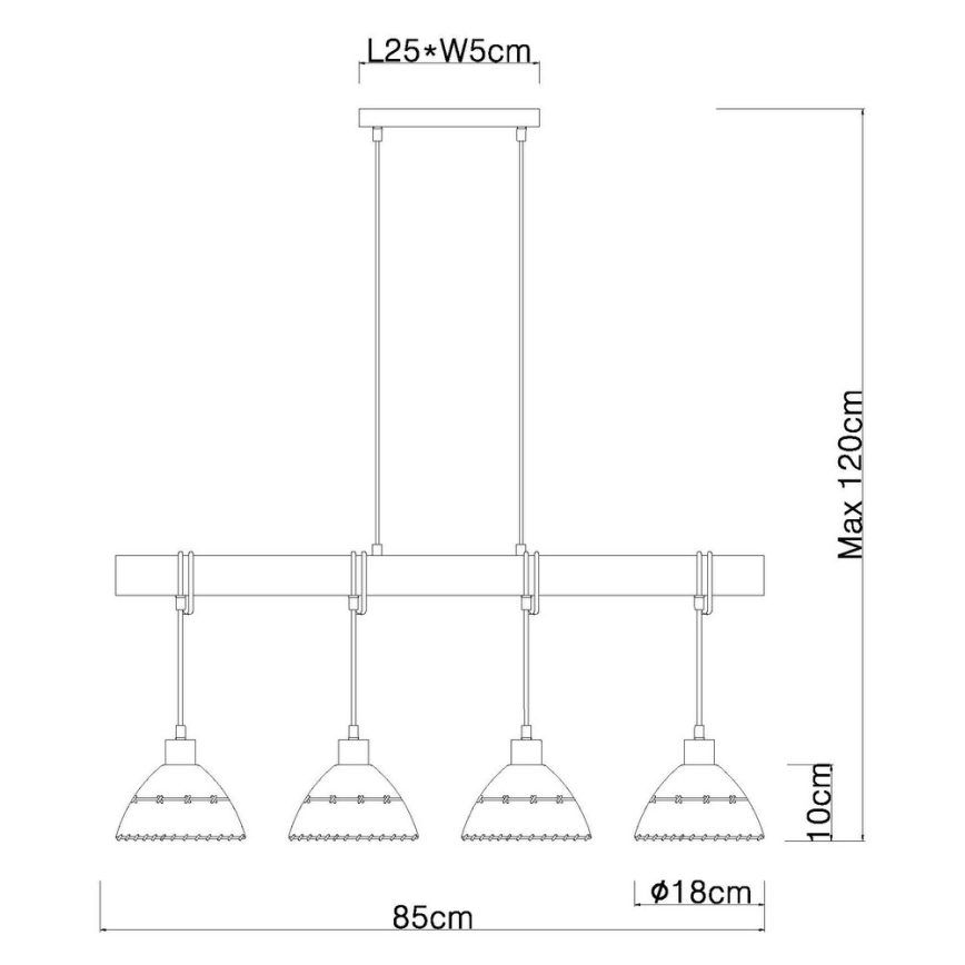 Globo - Lustra uz auklas 4xE27/60W/230V