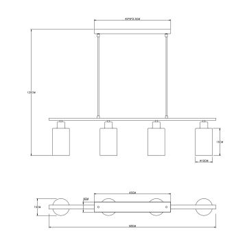 Globo - Lustra ar auklu 4xE27/60W/230V