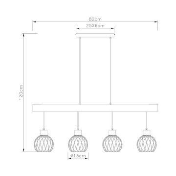 Globo - Lustra ar auklu 4xE27/15W/230V