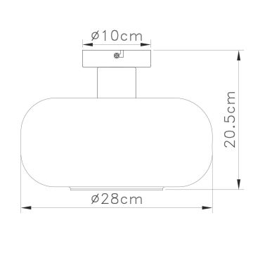 Globo - Virsapmetuma lustra 1xE27/40W/230V pelēka