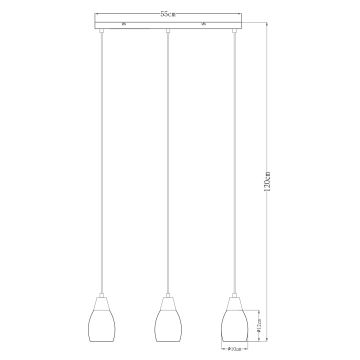 Globo - Lustra ar auklu 3xE27/15W/230V