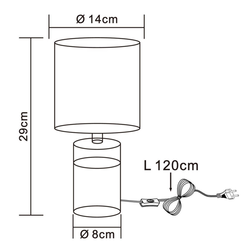 Globo - Galda lampa 1xE14/40W/230V melna/koka