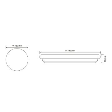 Globo - Āra LED griestu gaismeklis 1xLED/24W/230V IP54