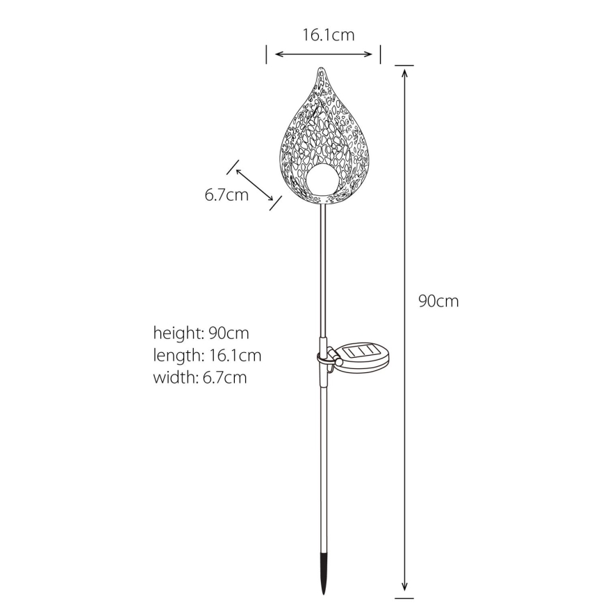 Globo - LED Saules enerģijas lampa LED/0,06W/3,2V 300mAh IP44