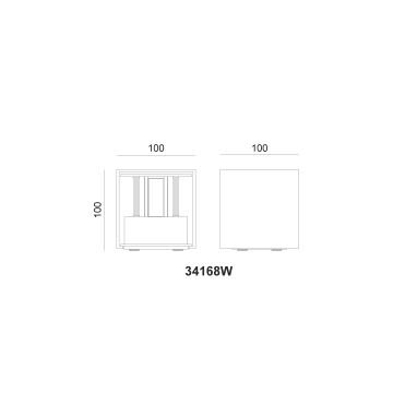 Globo - LED Āra sienas lampa 2xLED/3W/230V IP44 brūna