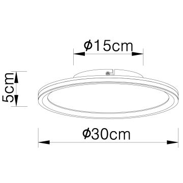 Globo - LED Griestu lampa LED/30W/230V d. 30 cm