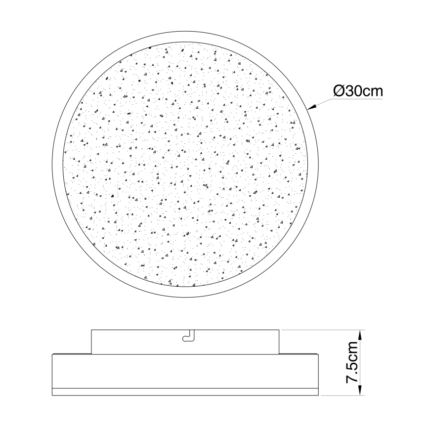 Globo - LED Griestu lampa LED/24W/230V d. 30 cm melna