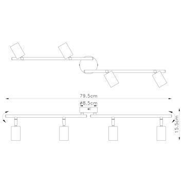 Globo - Lampa 4xE27/60W/230V