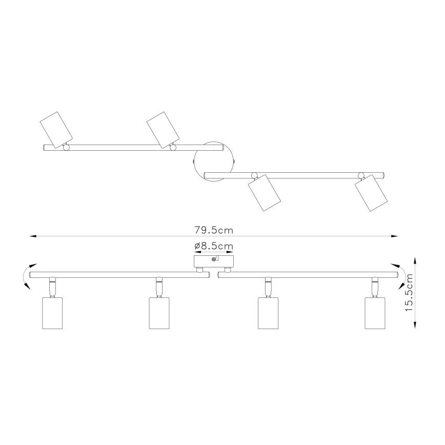 Globo - Lampa 4xE27/60W/230V