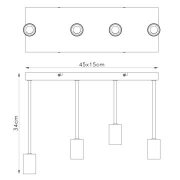 Globo - Lustra ar auklu 4xE27/60W/230V