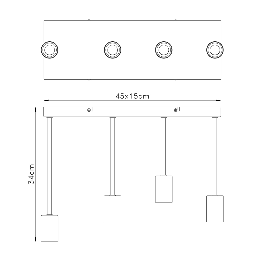 Globo - Lustra ar auklu 4xE27/60W/230V