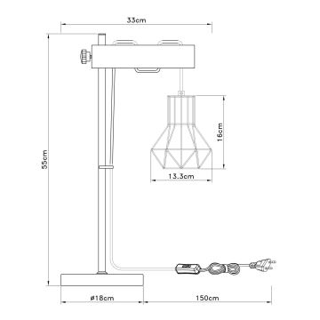 Globo - Galda lampa 1xE27/40W/230V