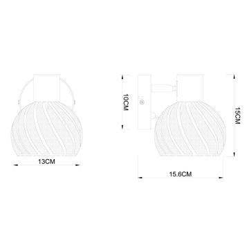 Globo - Sienas lampa 1xE27/40W/230V