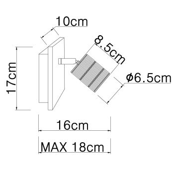 Globo - Sienas starmetis 1xE27/60W/230V