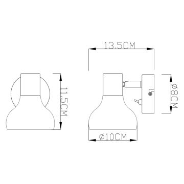 Globo - Sienas lampa 1xE14/40W/230V