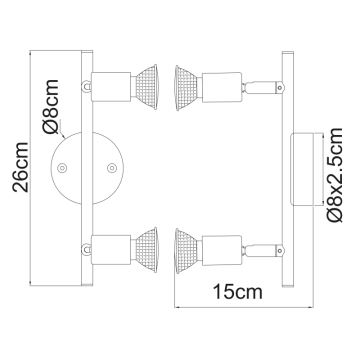 Globo - LED lampa 2xGU10/3W/230V