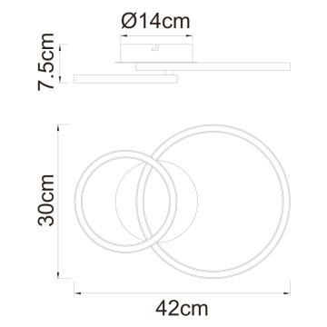 Globo - LED Pie virsmas stiprināma lustra LED/18W/230V