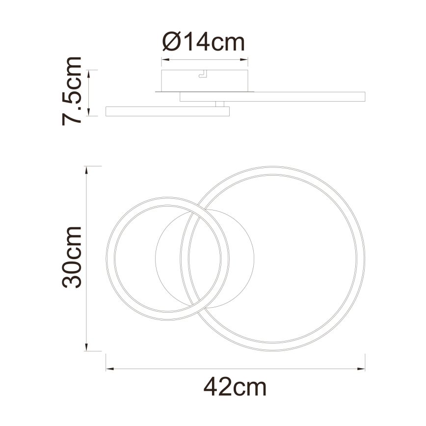 Globo - LED Pie virsmas stiprināma lustra LED/18W/230V