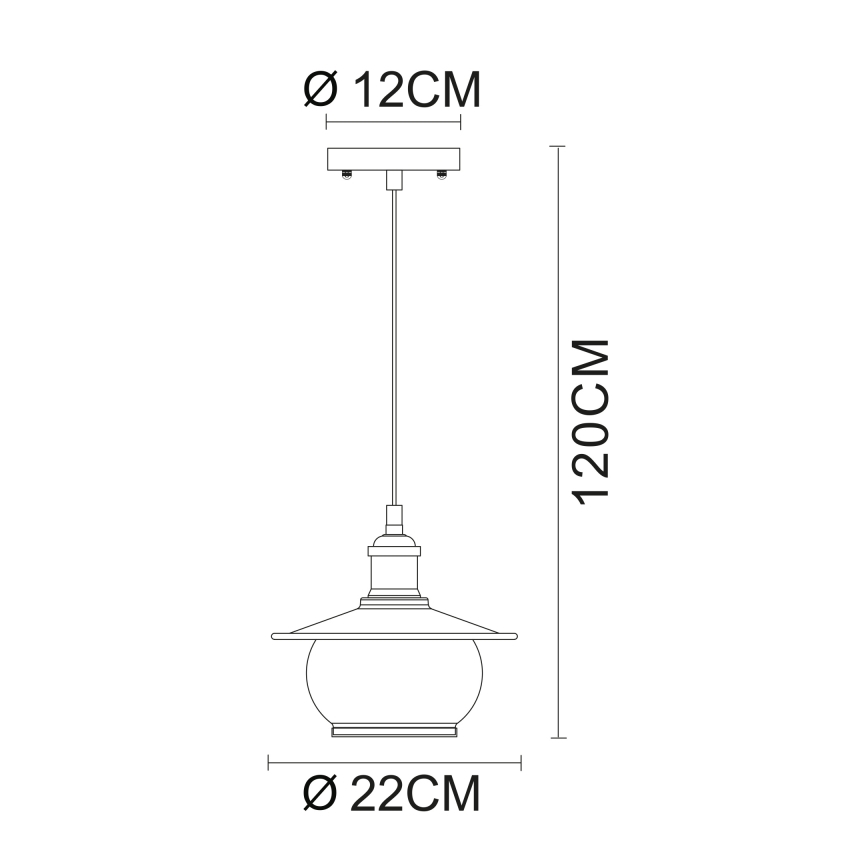 Globo - Piekarams gaismeklis 1xE27/60W/230V