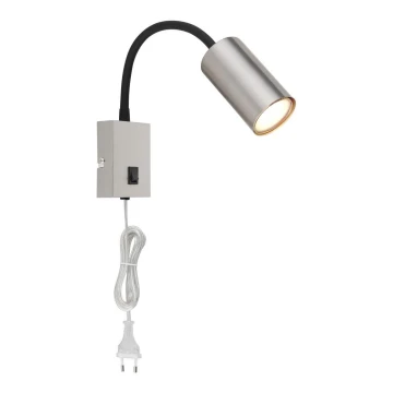 Globo - Elastīga lampa 1xGU10/25W/230V melna/hroms