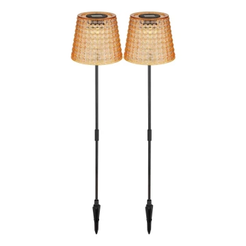 Globo - KOMPLEKTS 2x LED Saules enerģijas lampa LED/0,06W/3V IP44 oranža