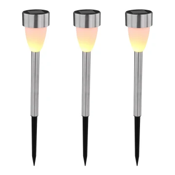 Globo - KOMPLEKTS 3x Saules enerģijas lampa 3xLED/0,06W/1,2V IP44