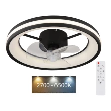Globo - LED Aptumšojama griestu lampa ar ventilatoru LED/30W/230V 2700-6500K melna + tālvadības pults