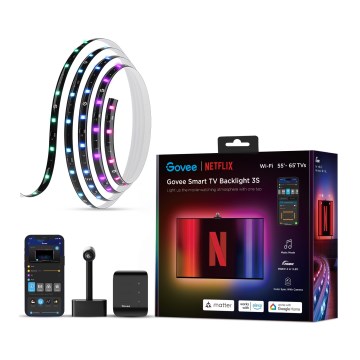 Govee - Backlight 3S Netflix TV 55-65" SMART LED aizmugurējais apgaismojums RGBICW Wi-Fi + tālvadības pults