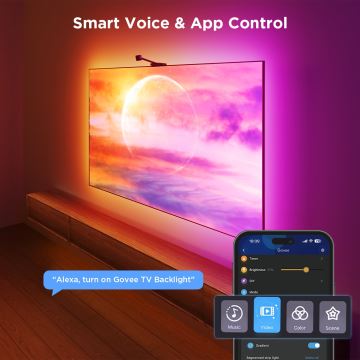 Govee - Backlight 3S Netflix TV 55-65" SMART LED aizmugurējais apgaismojums RGBICW Wi-Fi + tālvadības pults