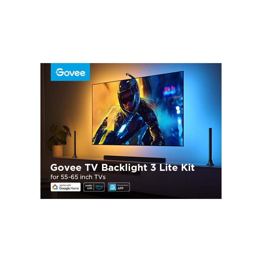 Govee - KOMPLEKTS 2x Backlight TV 55-65" SMART LED aizmugurējais apgaismojums RGBICW Wi-Fi