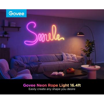 Govee - Neon 2 MATTER salokāma LED josla 5m RGBIC Wi-Fi IP67