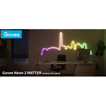 Govee - Neon 2 MATTER salokāma LED josla 5m RGBIC Wi-Fi IP67